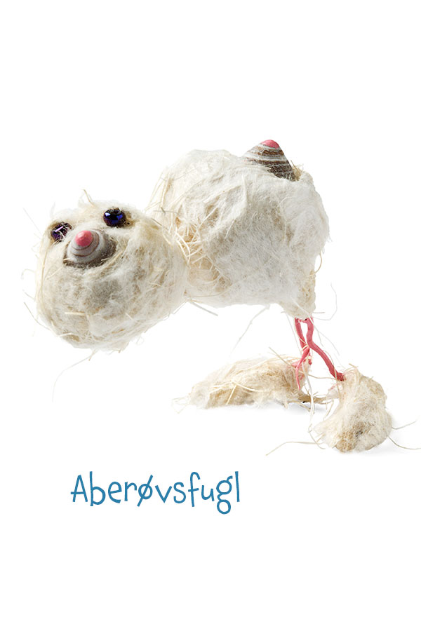 Aberøvsfugl fremstillet af håndlavet papir