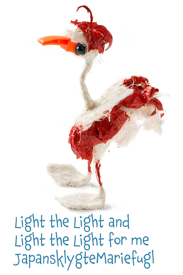 Light the Light and Light the Light for me JapansklygteMariefugl fremstillet af håndlavet papir