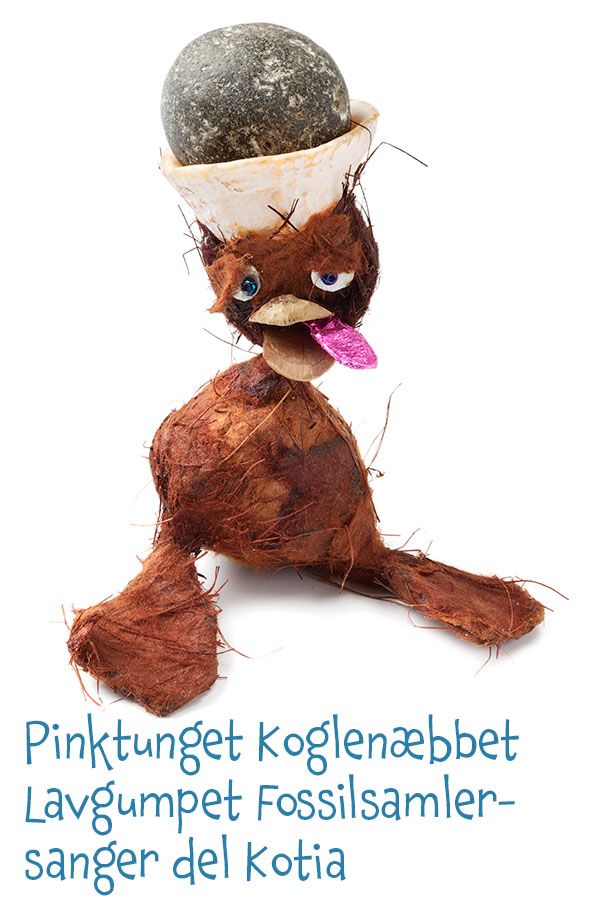 Pinktunget Koglenæbbet Lavgumpet Fossilsamlersanger del Kotia fremstillet af håndlavet papir