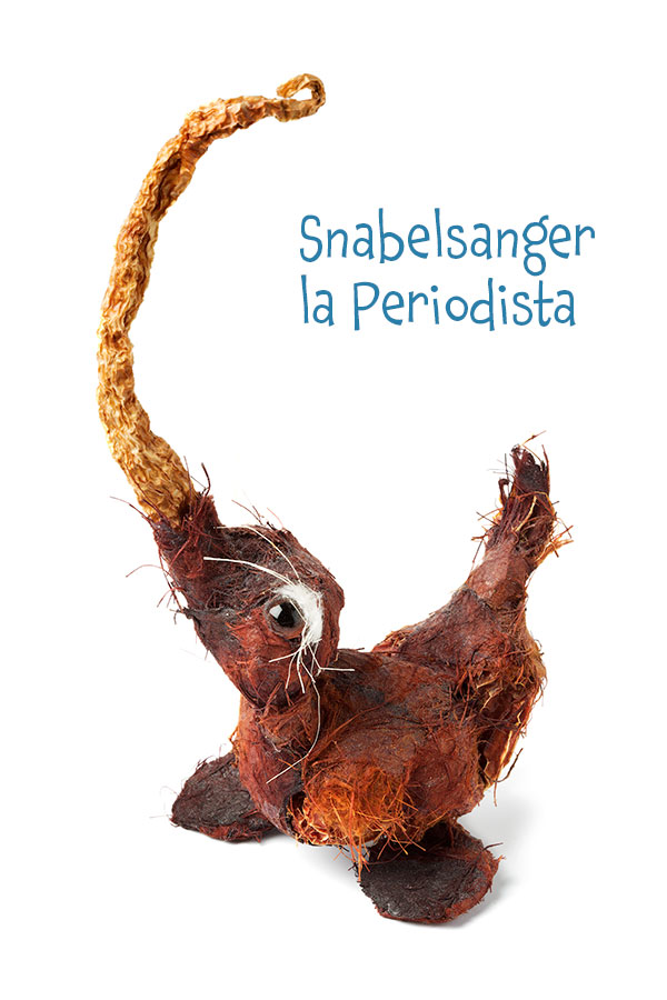 Snabelsanger la Periodista fremstillet af håndlavet papir